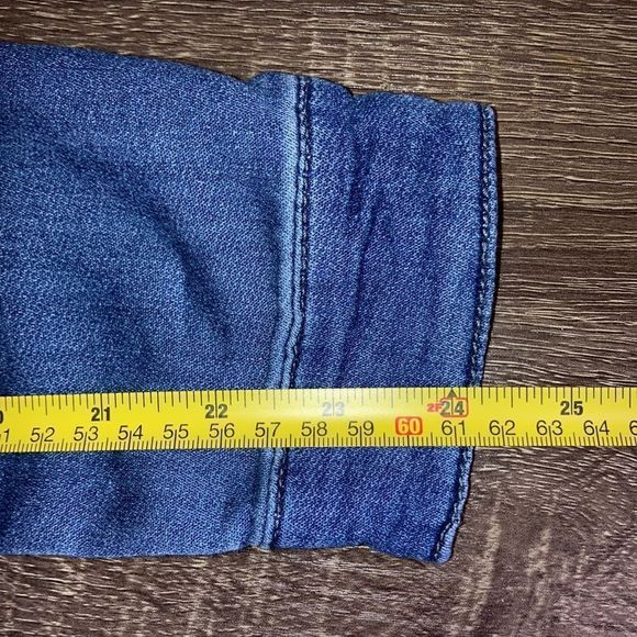 Womens Medium Upcycled Buffalo David Britton Stretch Denim Boho Jacket W/ Cat - Picture 10 of 14